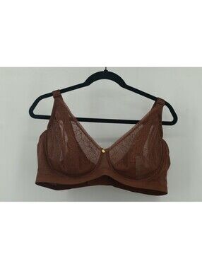 Understance Zoe Smooth Coverage Lace Bra Mocha Brown Full Figure Size 48DD NWT